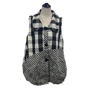 Liv by Habitat Clothes Black Gingham Jennie Vest Size XL NWT